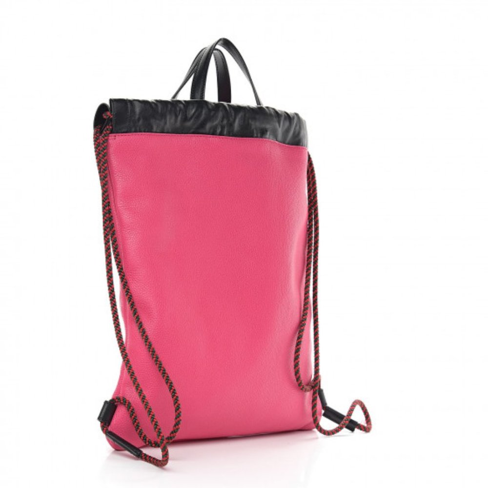 Gucci 2018 Leather Drawstring Backpack in Pink NEW WITH DUSTBAG - Picture 3 of 16